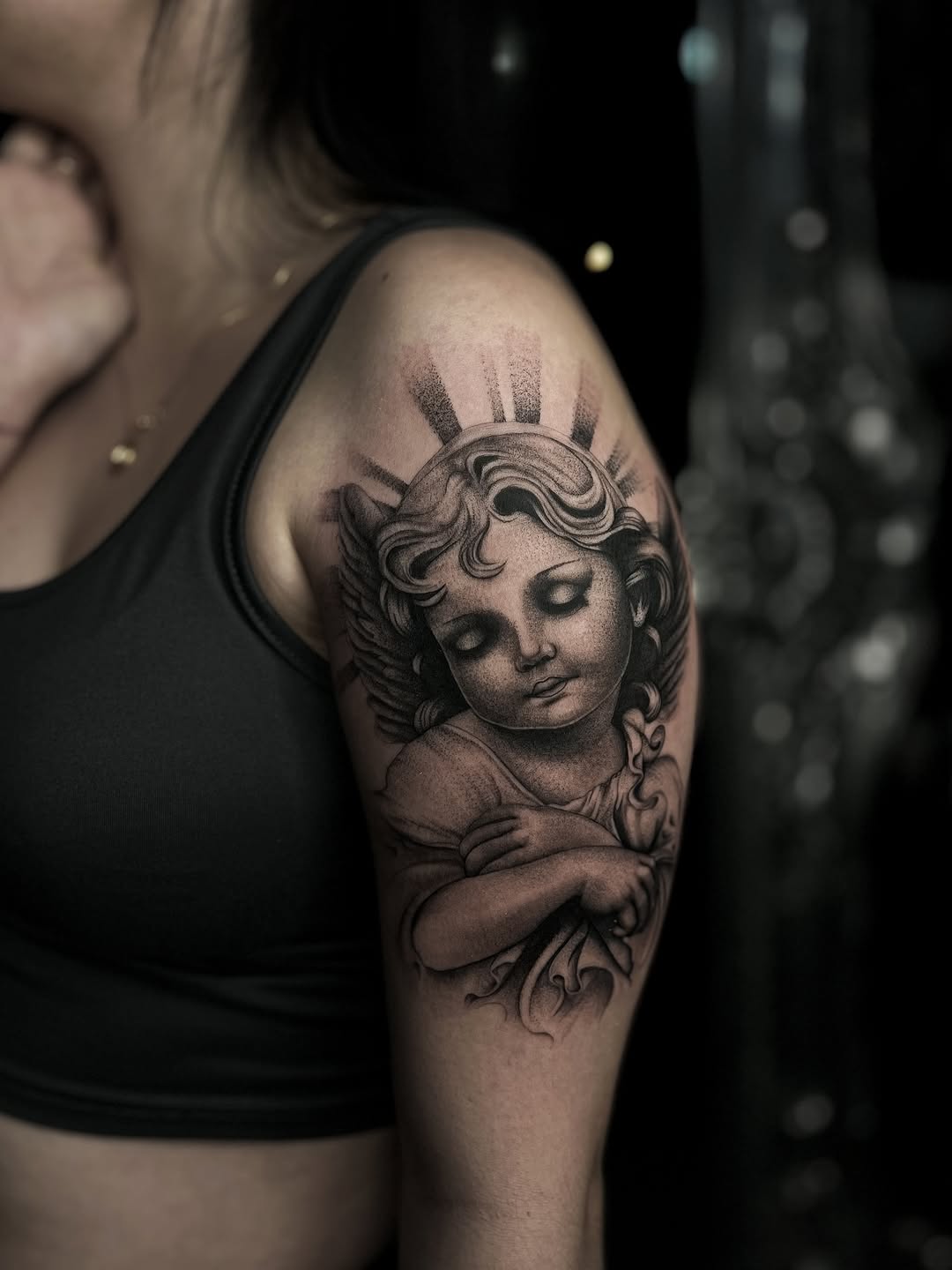 Tattoo by @inkmonic — realism, black_and_grey