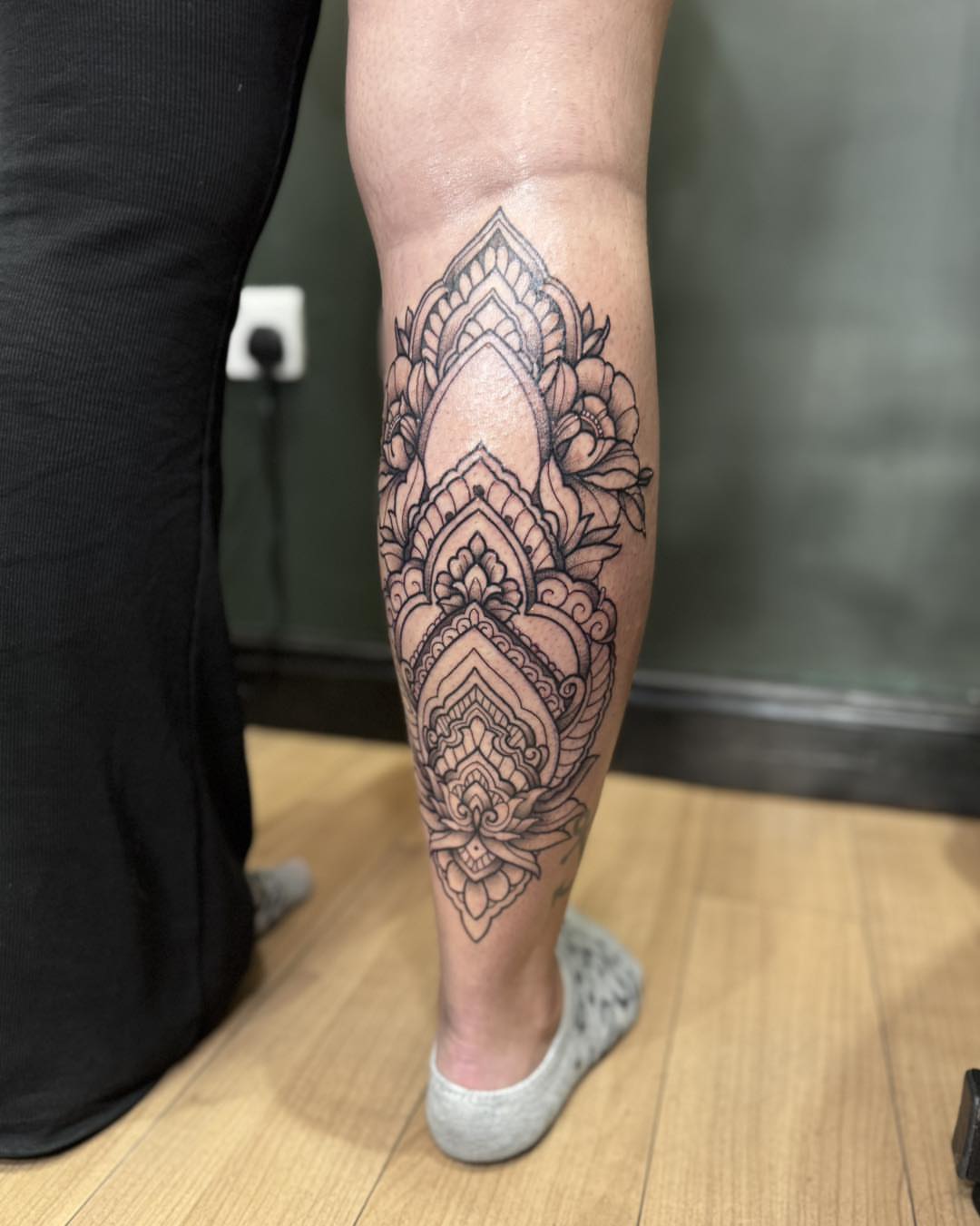 Tattoo by @gchlo123 — black_and_grey, ornamental