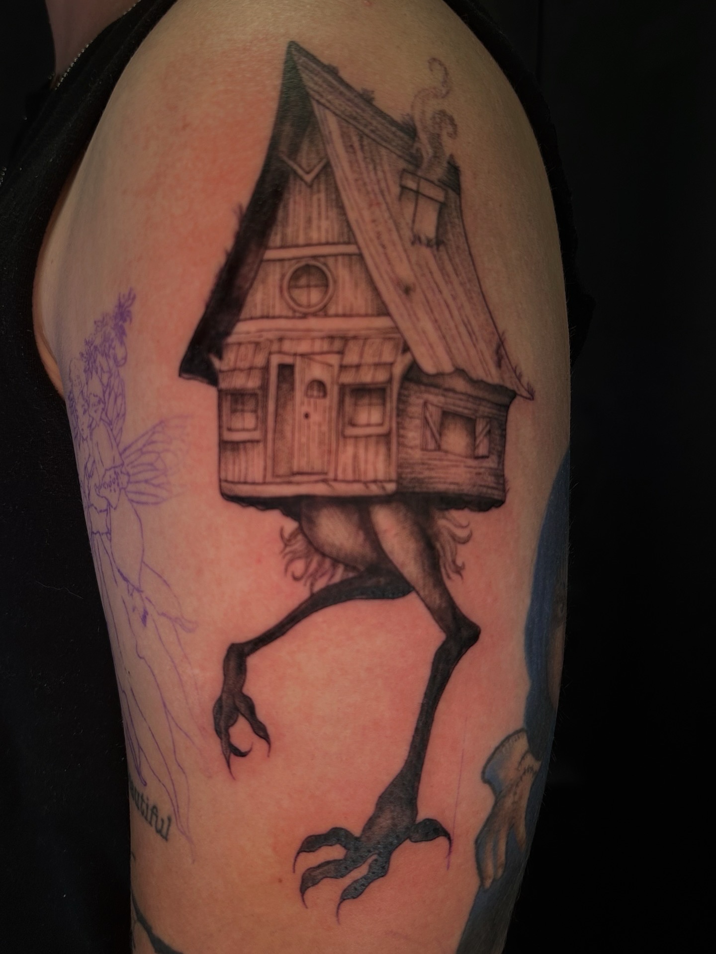 Tattoo by @huestatts — black_and_grey