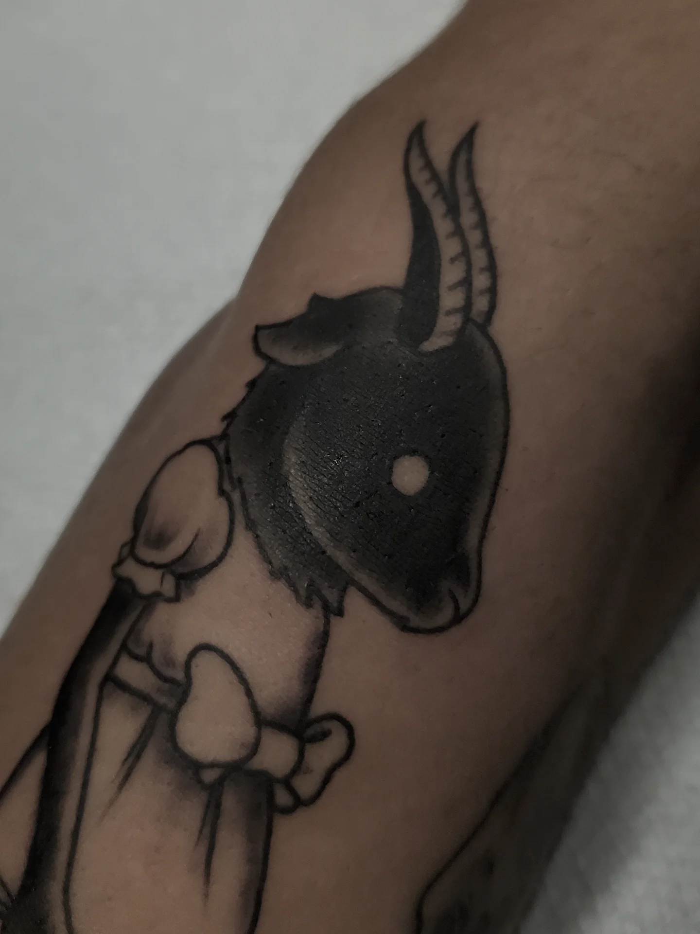Bull black and grey tattoo on the forearm by ✙ 𝐉𝐃 𝐒𝐩𝐫𝐨𝐮𝐥 ✙, Austin, Texas