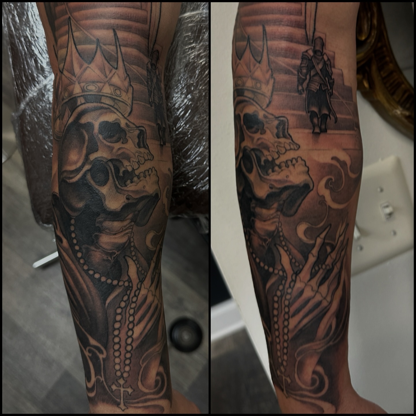 Tattoo by @johntarrao — black_and_grey, realism