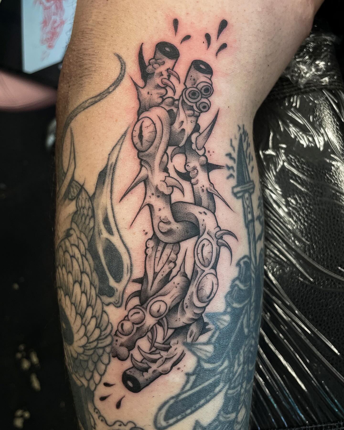 Tattoo by @leperemael — american_traditional, black_and_grey