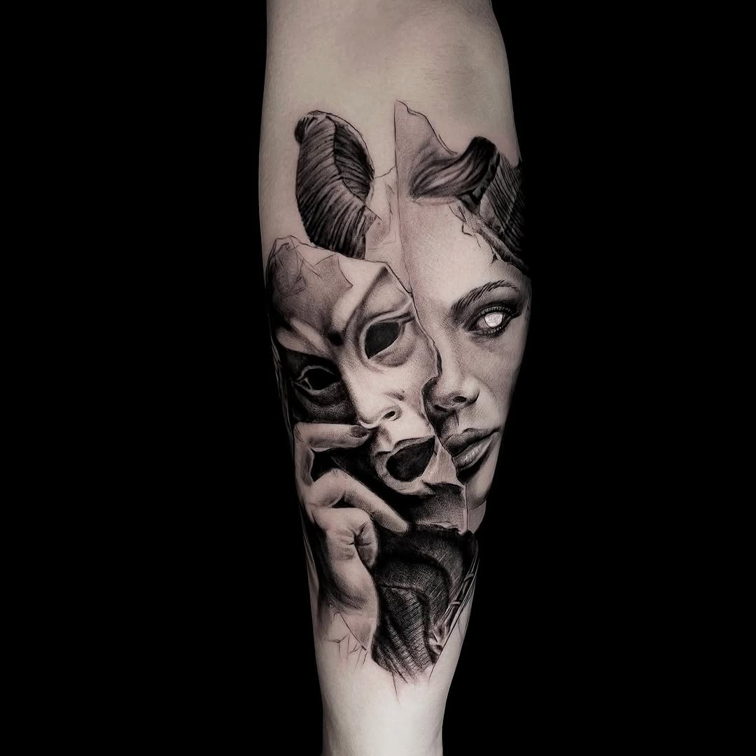 Tattoo by @nickjonestattoos — realism, dark_realism