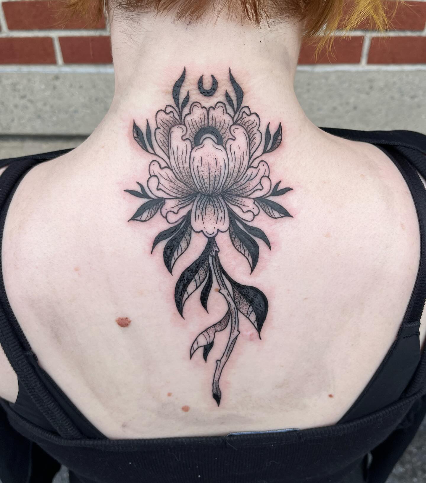 Tattoo by @sarahbellzebub — black_and_grey
