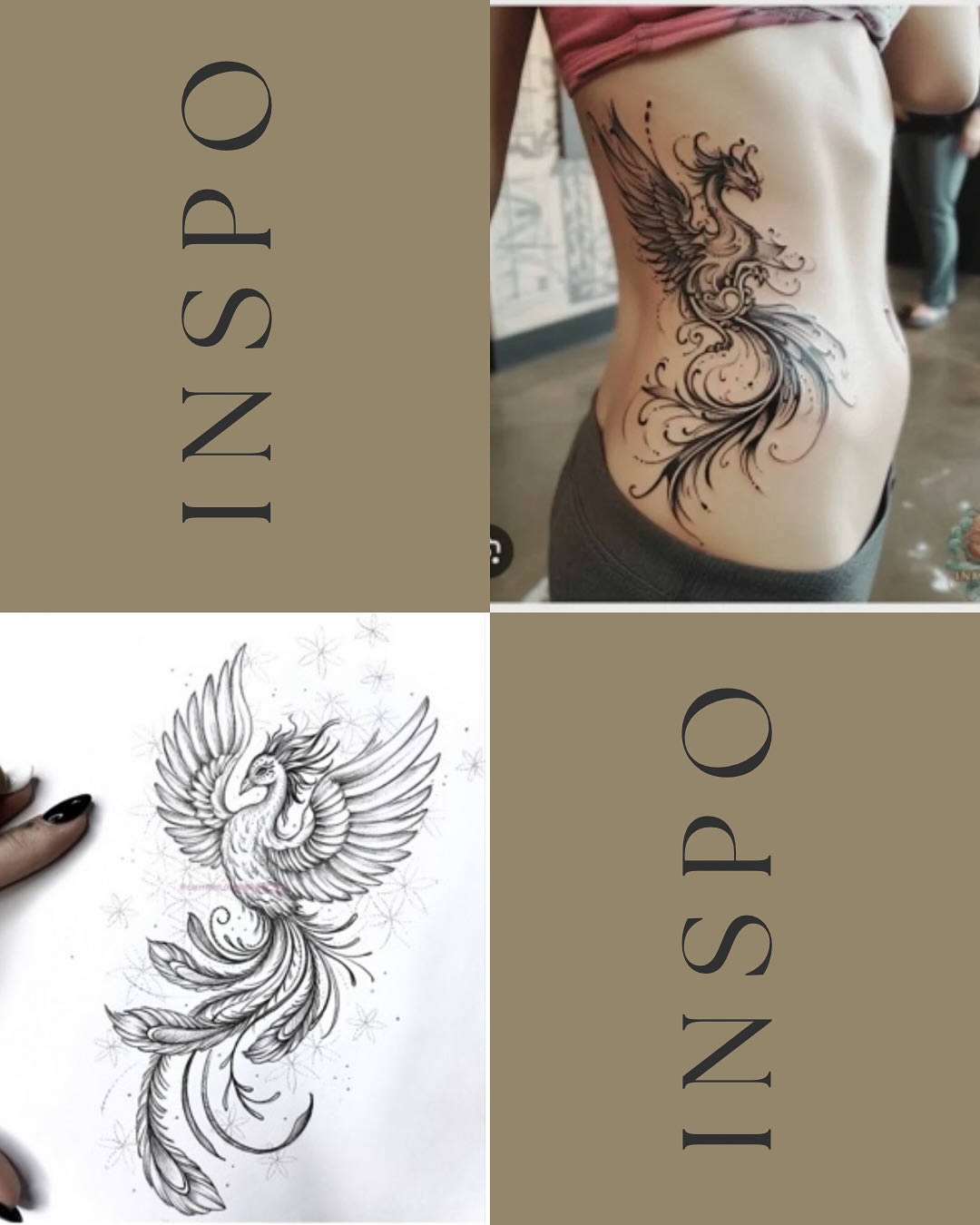 Phoenix neo-traditional tattoo on the ribs by JoeyJazz