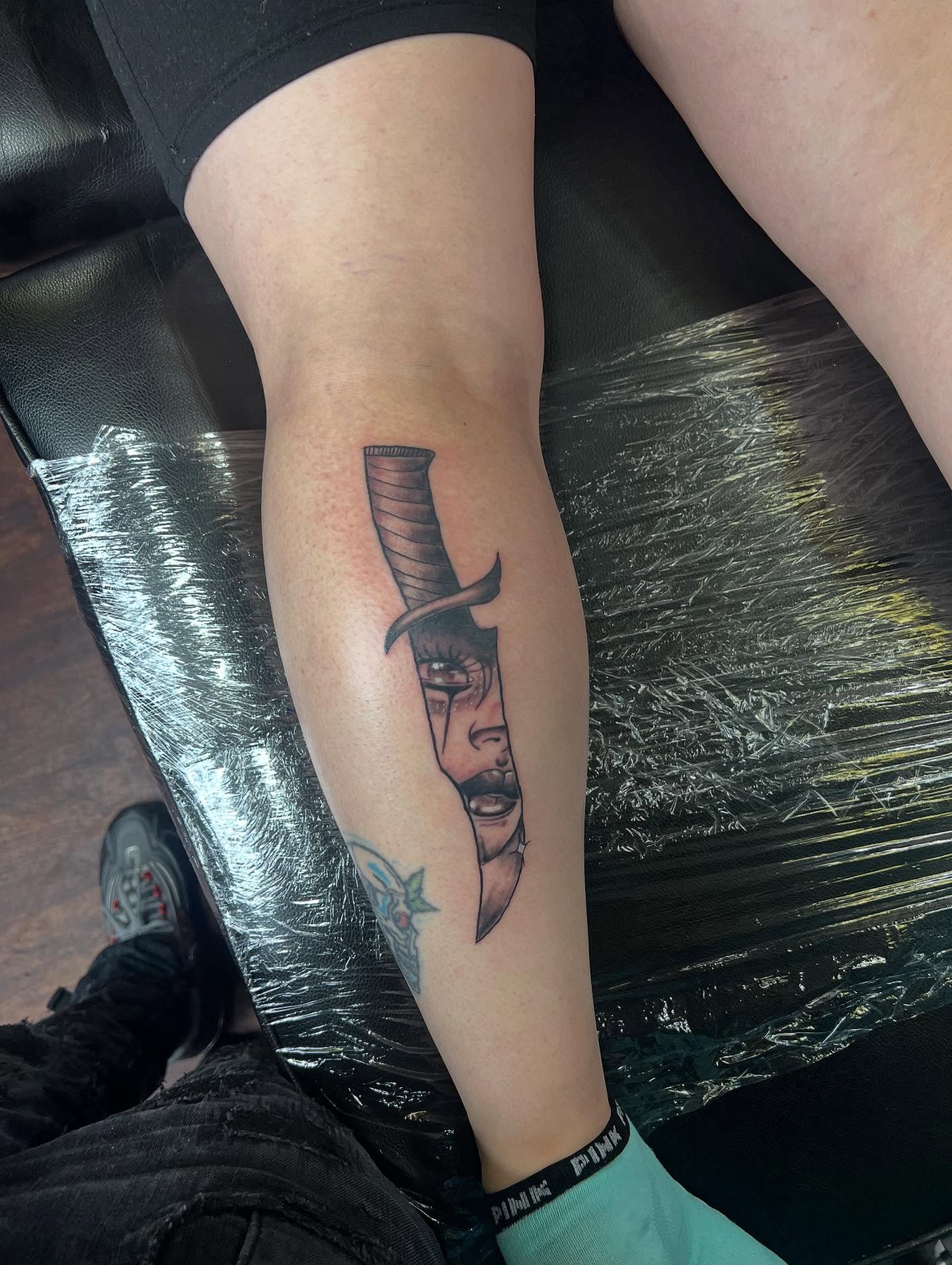 Tattoo by @_glassink — realism, black_and_grey