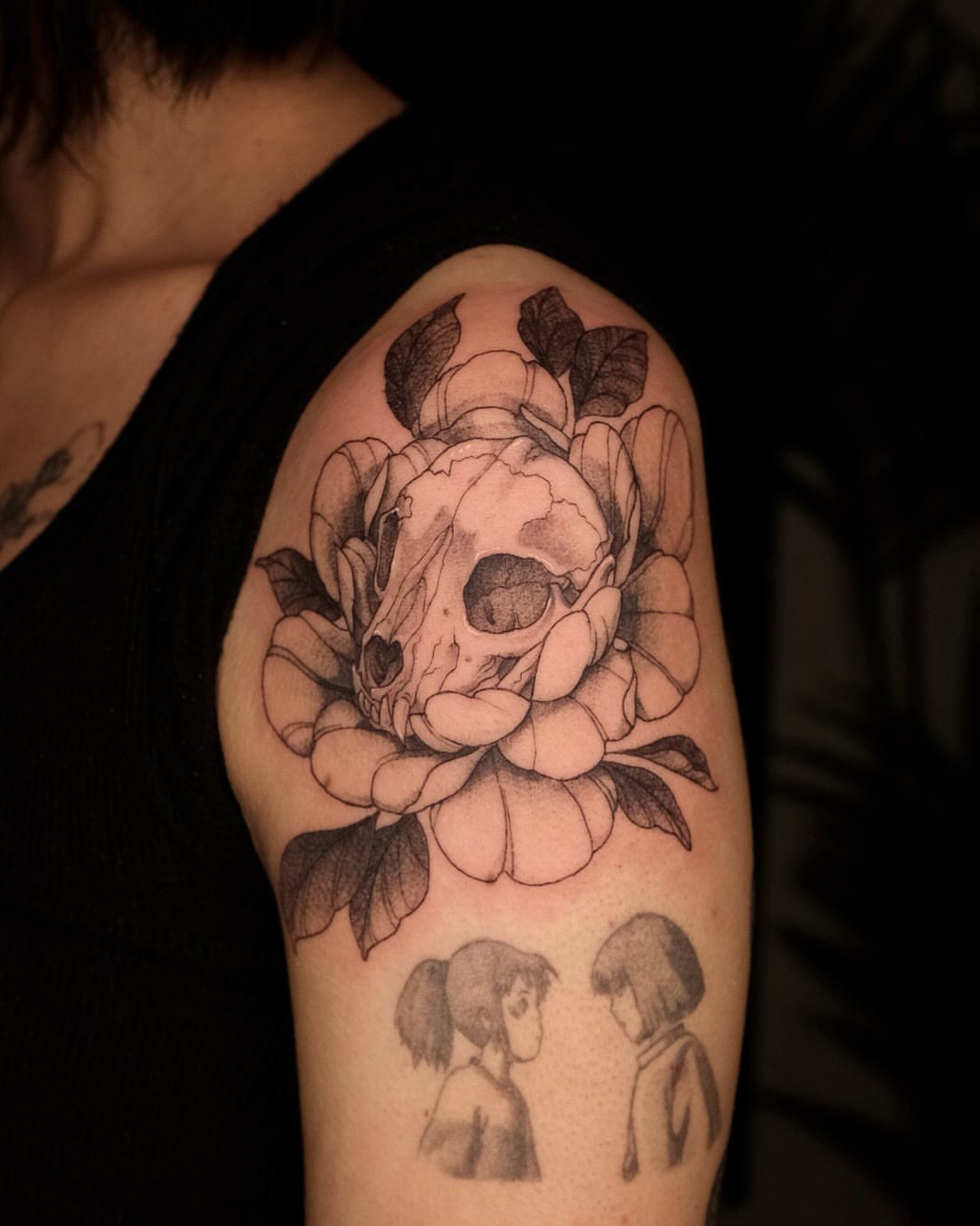 Tattoo by @misaxinks — black_and_grey, realism