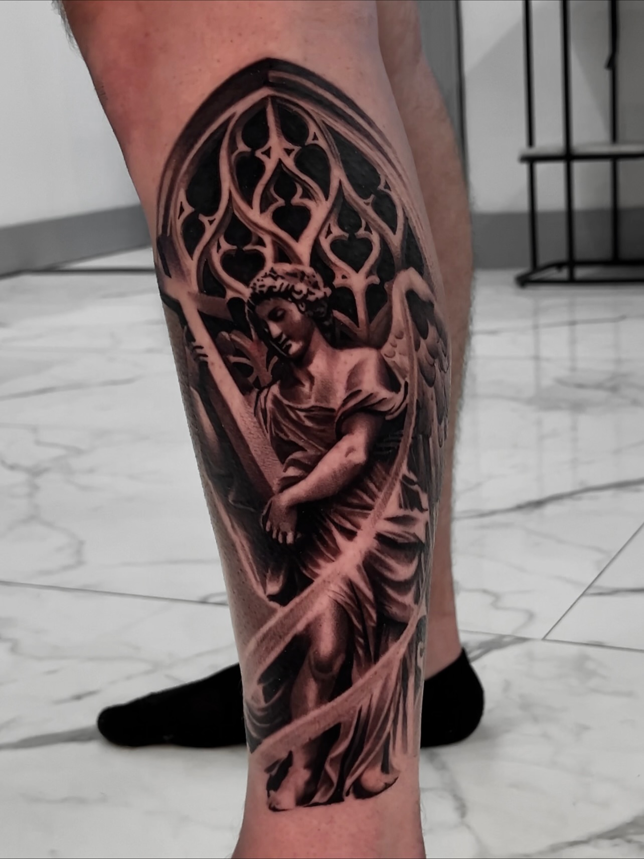 Tattoo by @alfredoadametattoo — black_and_grey, realism