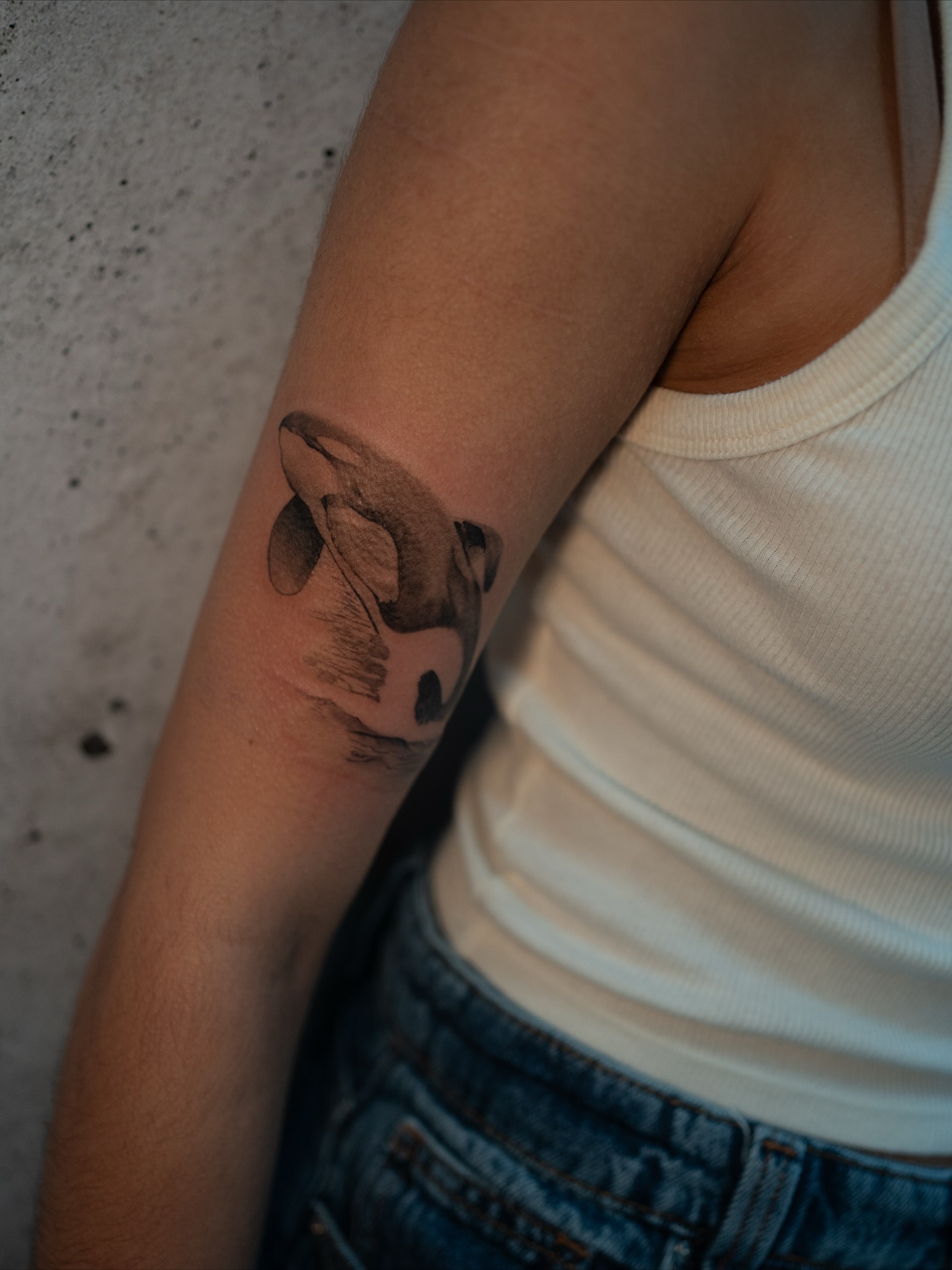 Cow realism tattoo on the forearm by Damon Valdez