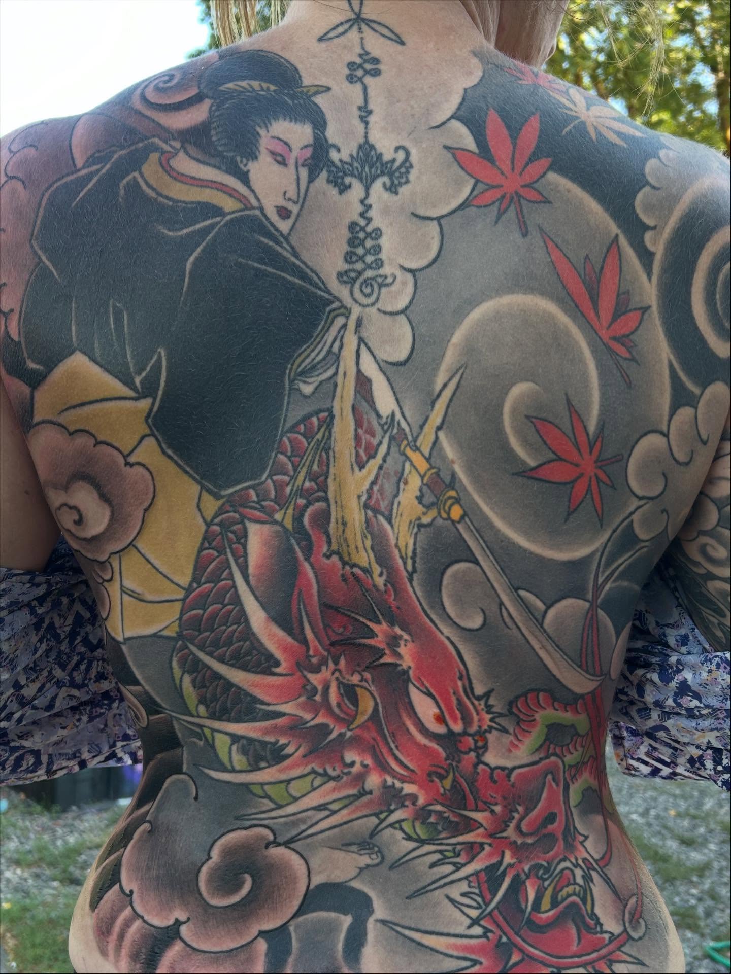 Tattoo by @tattz_brannigan — japanese_irezumi, dotwork