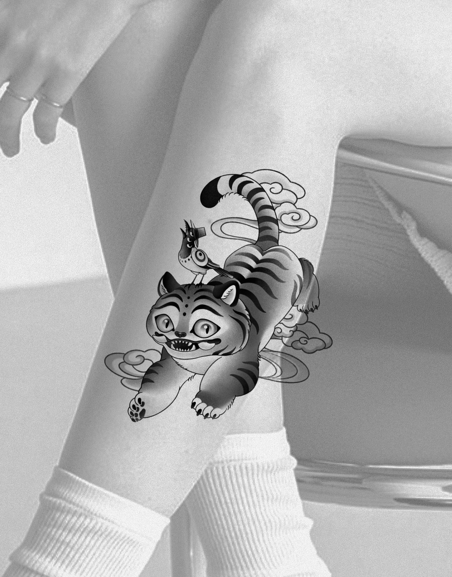 Tattoo by @live_tattooer — black_and_grey