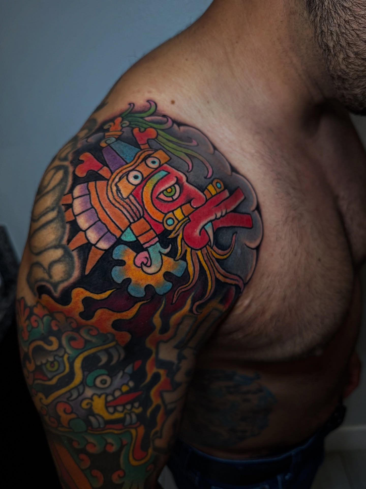 Tattoo by @el_chimu — american_traditional, geometric
