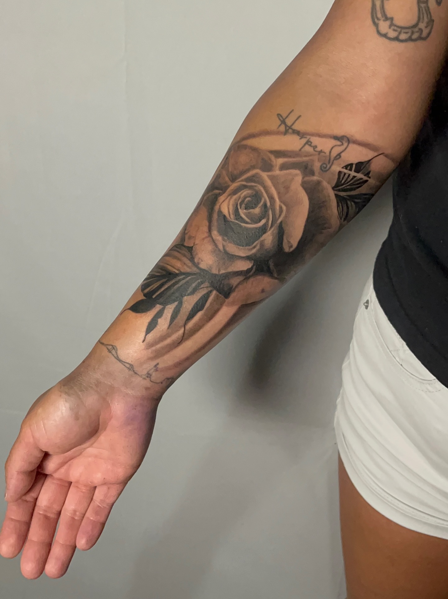 Tattoo by @tattootherapyrx — black_and_grey, realism