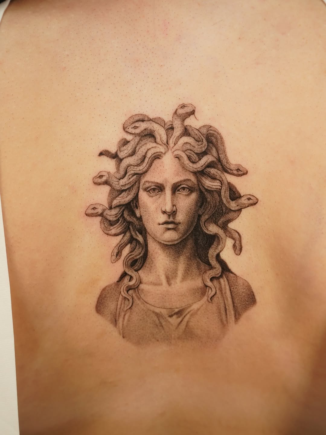 Tattoo by @tinnasole — realism, dotwork