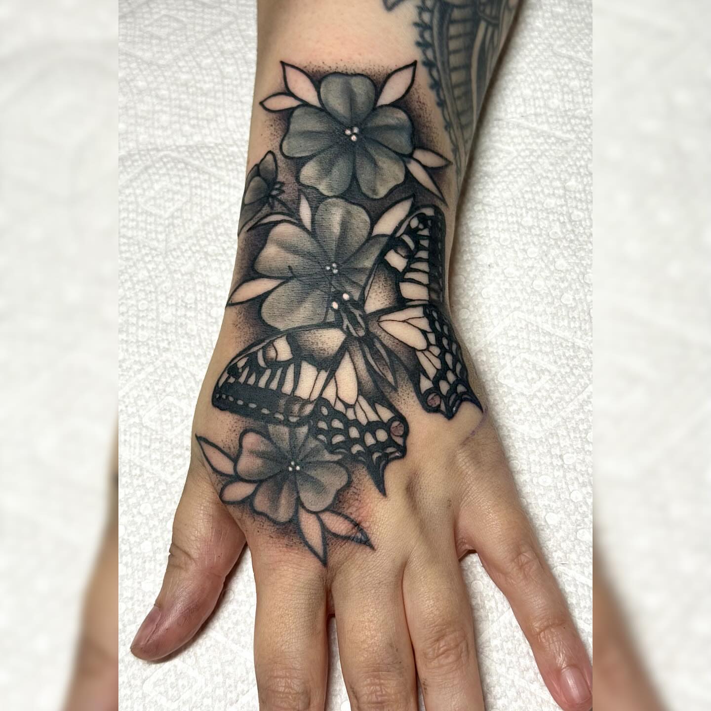 Tattoo by @gabipaigeee — black_and_grey, realism