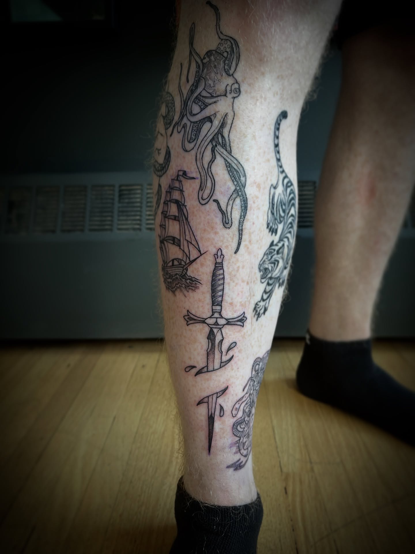 Tattoo by @fraserwright — black_and_grey