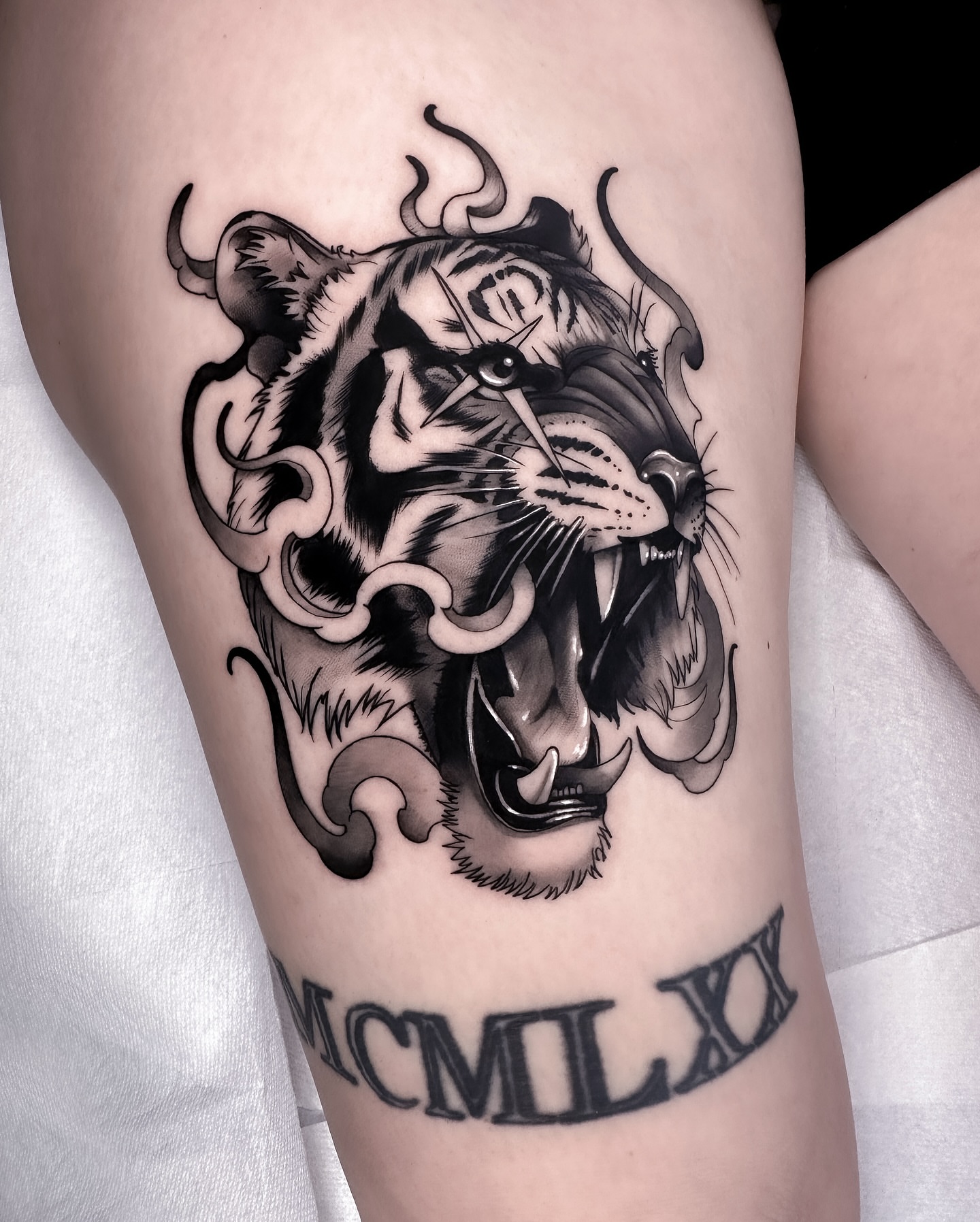 Tattoo by @tommytattoo333 — black_and_grey