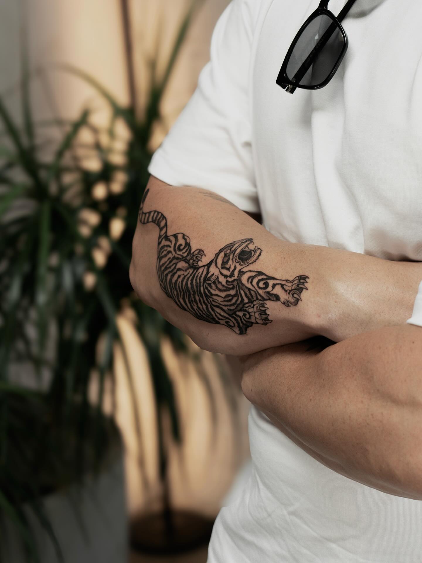 Tiger black and grey tattoo on the forearm by ᴛᴀᴛᴛᴏᴏ ᴀʀᴛɪꜱᴛ 📍Portland, OR