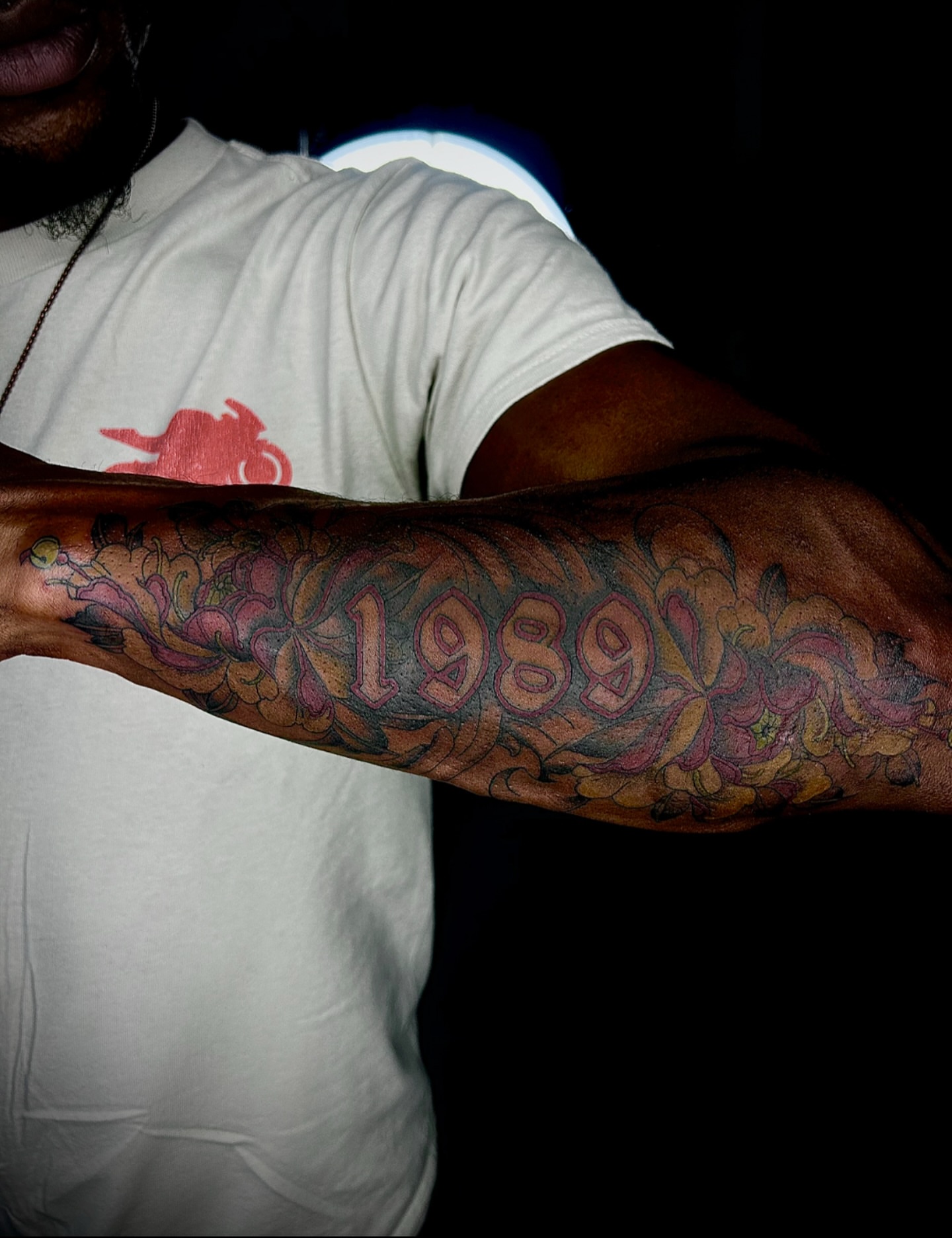 1989 American traditional tattoo on the forearm by Cleveland Tattoo Artist, Cleveland, Ohio