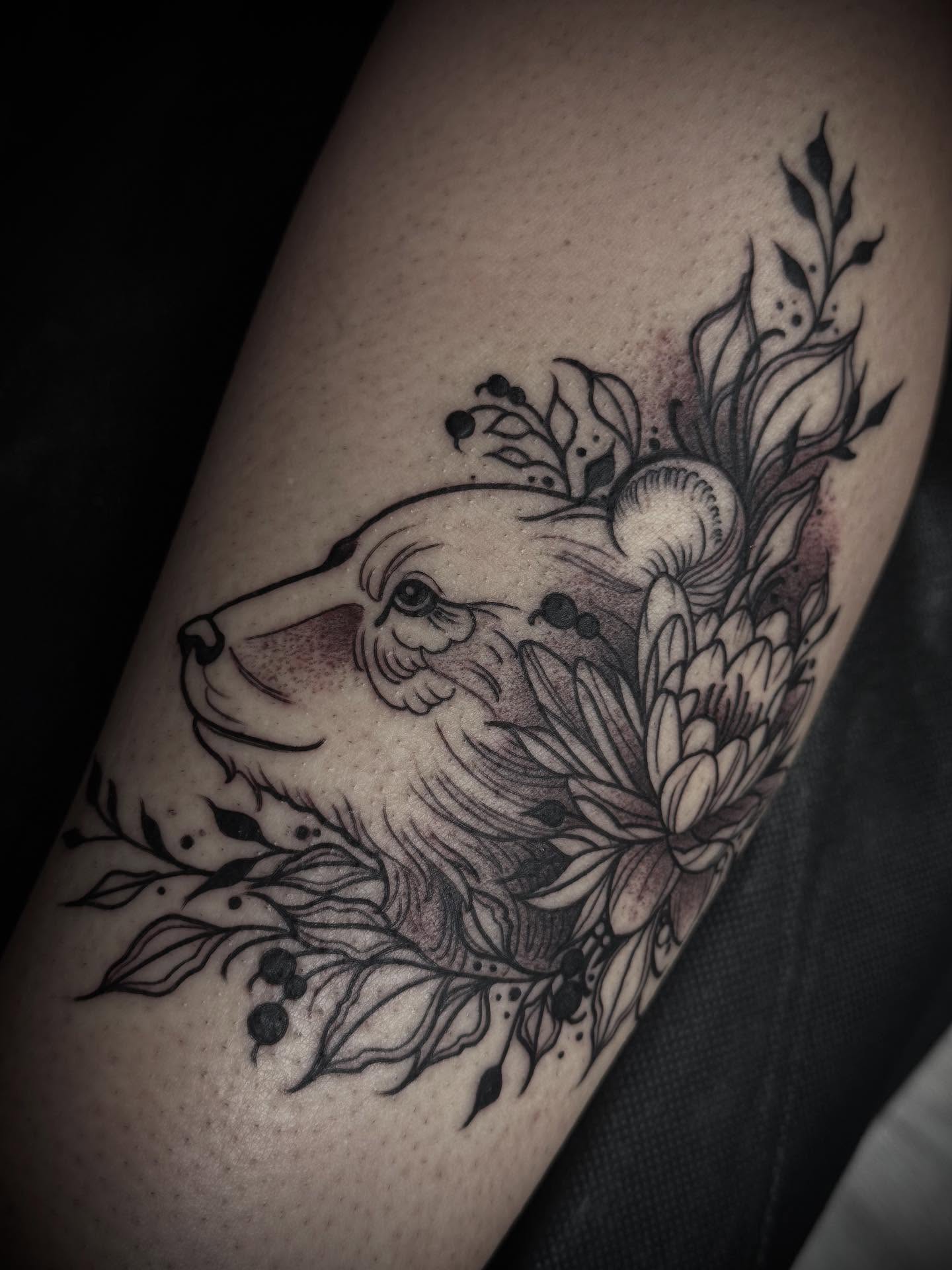 Tattoo by @m2thebtattoos — black_and_grey