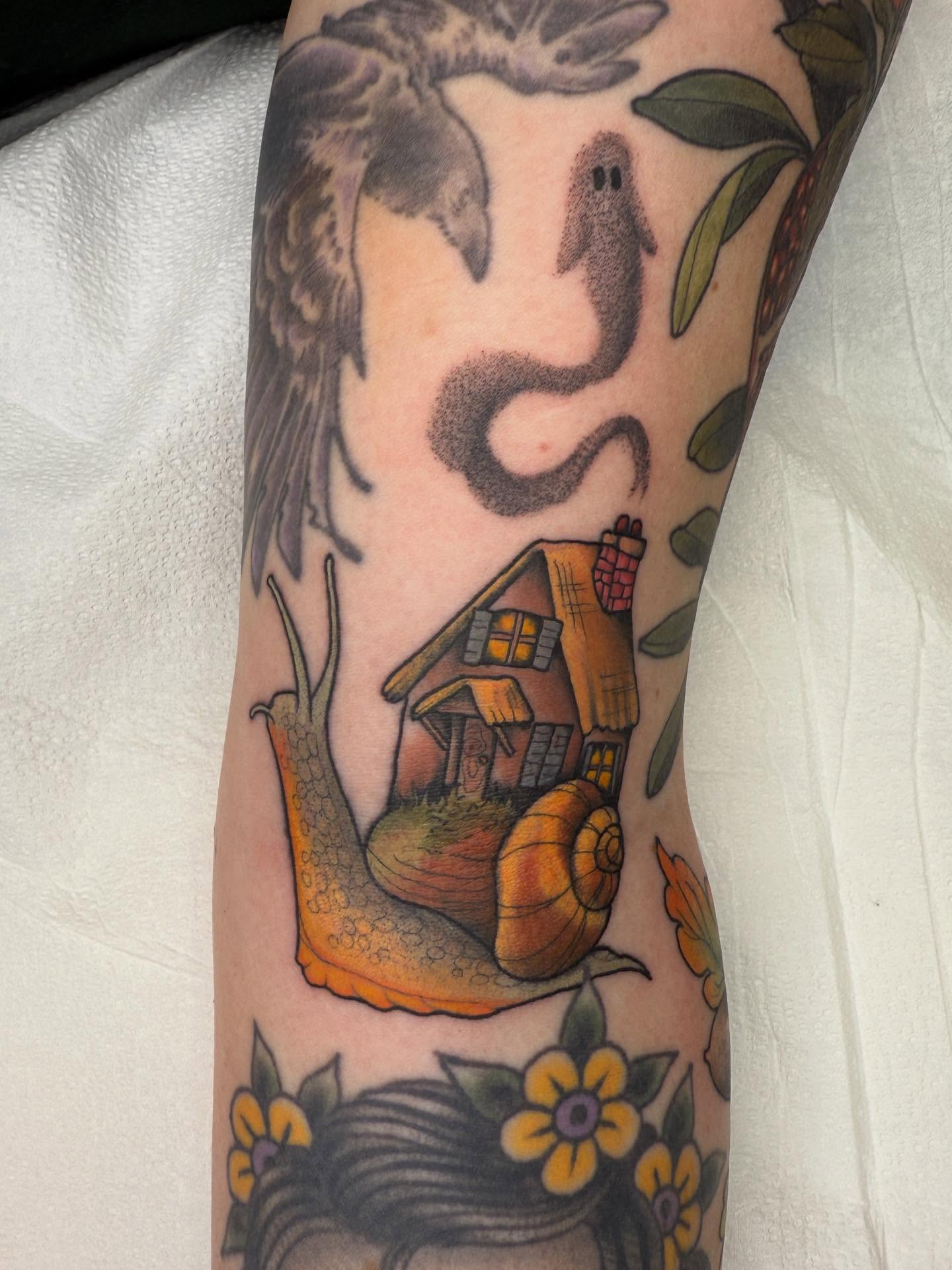 Tattoo by @attackofthe50footwoman — american_traditional, dotwork