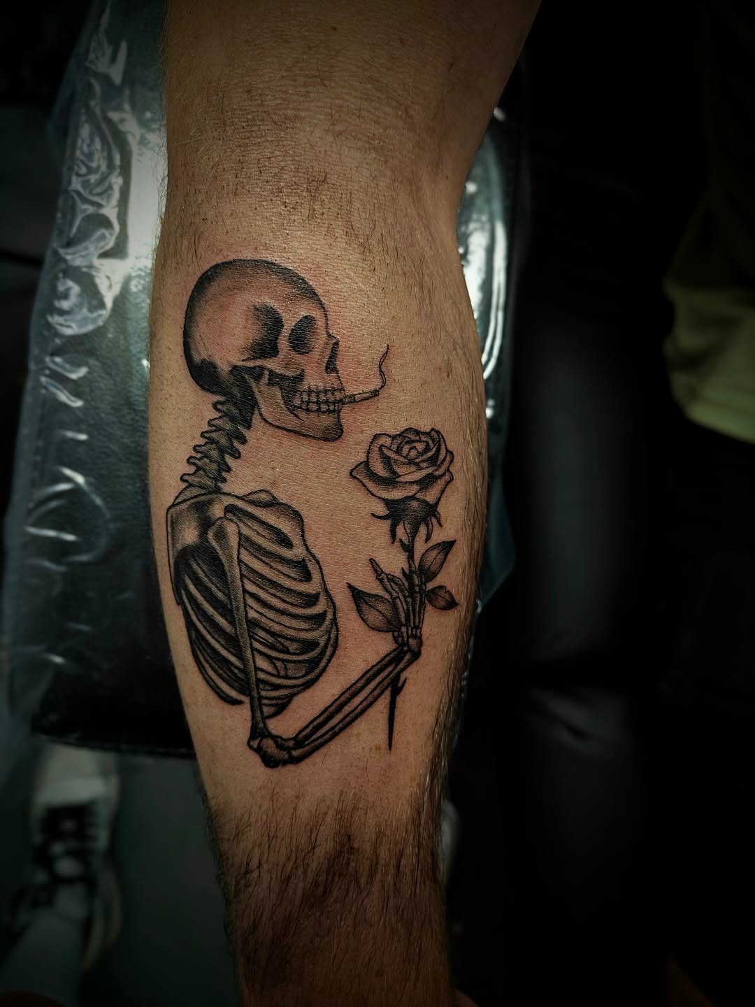 Tattoo by @creepybeazily — black_and_grey, realism
