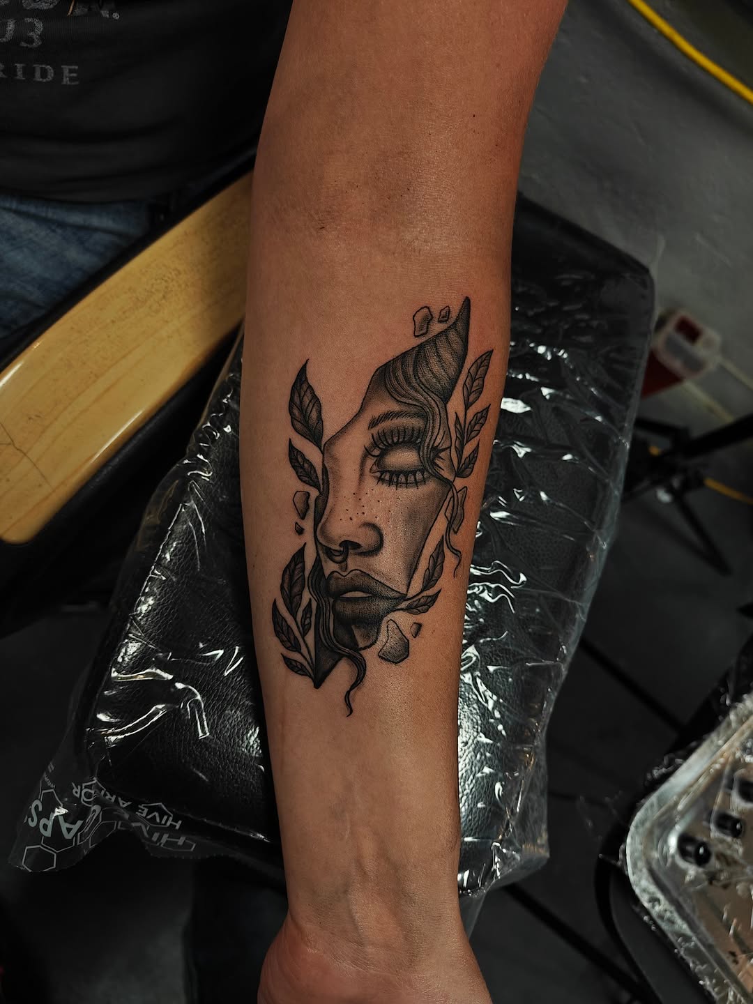 Tattoo by @creepybeazily — black_and_grey, realism