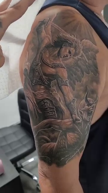 Tattoo by @tattoosbyronny — realism, black_and_grey