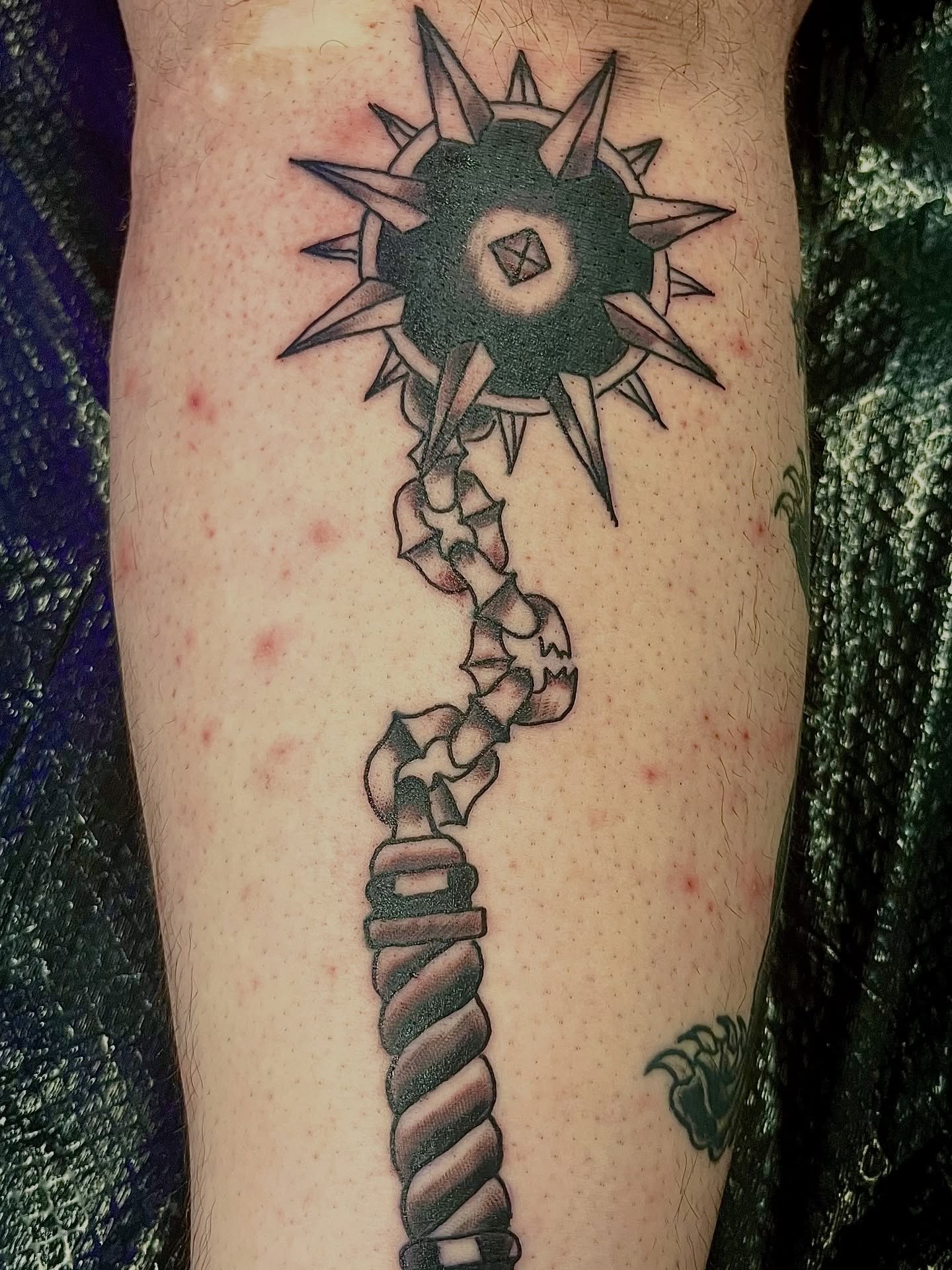 Tattoo by @classiccustomtattooing — black_and_grey