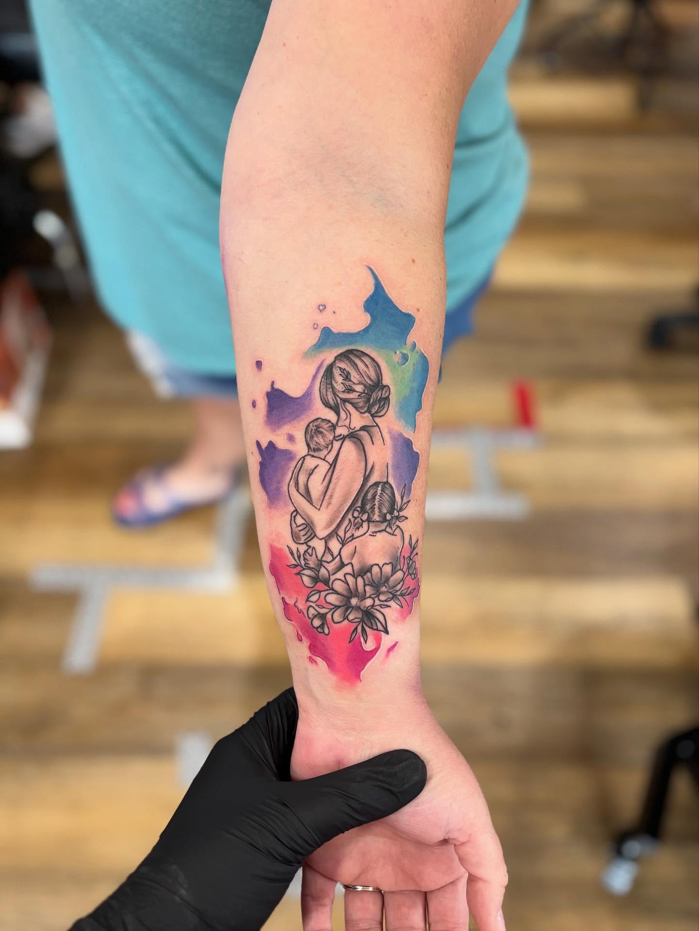 Tattoo by @foxesden666 — watercolor, realism
