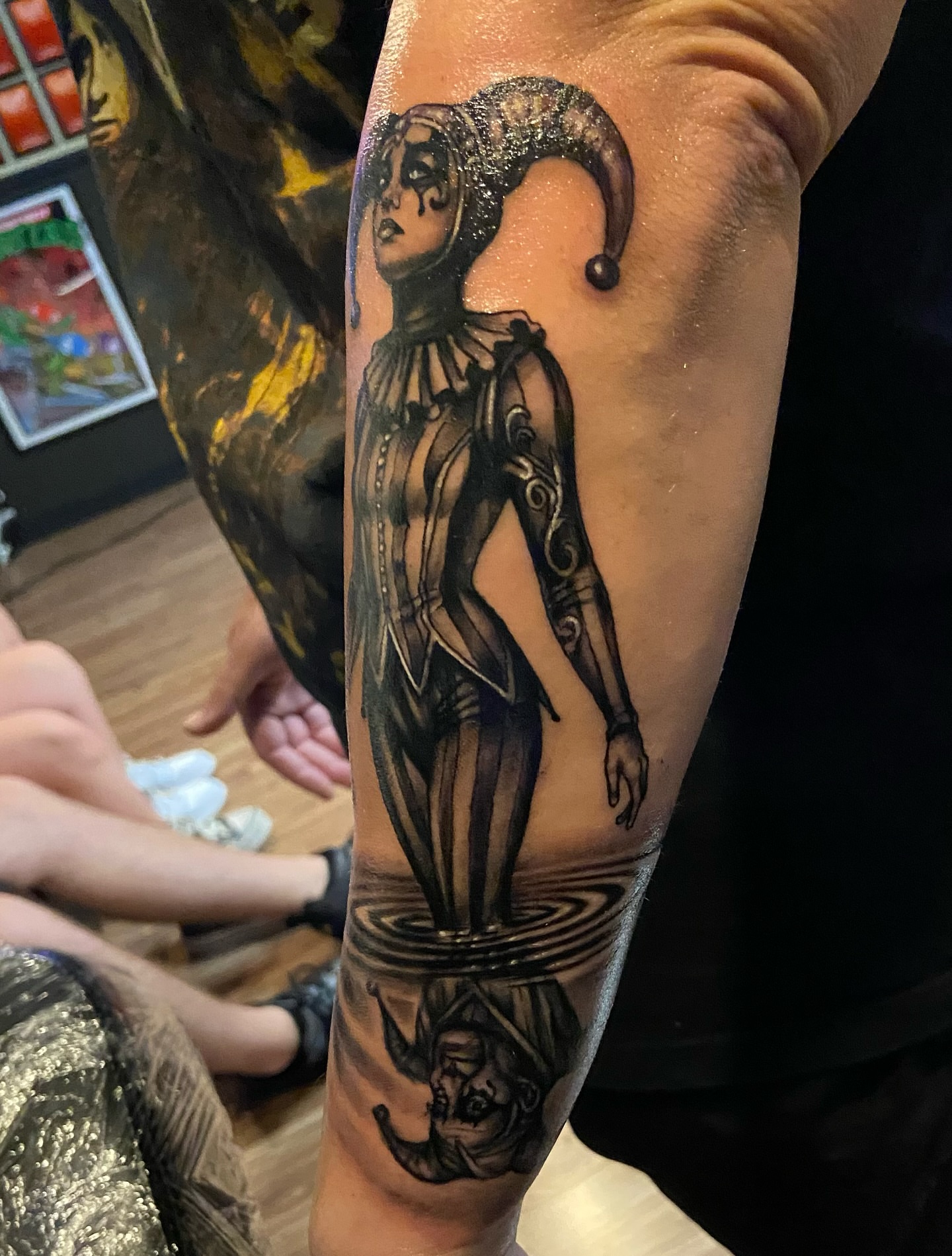 Tattoo by @coltrain_45 — black_and_grey