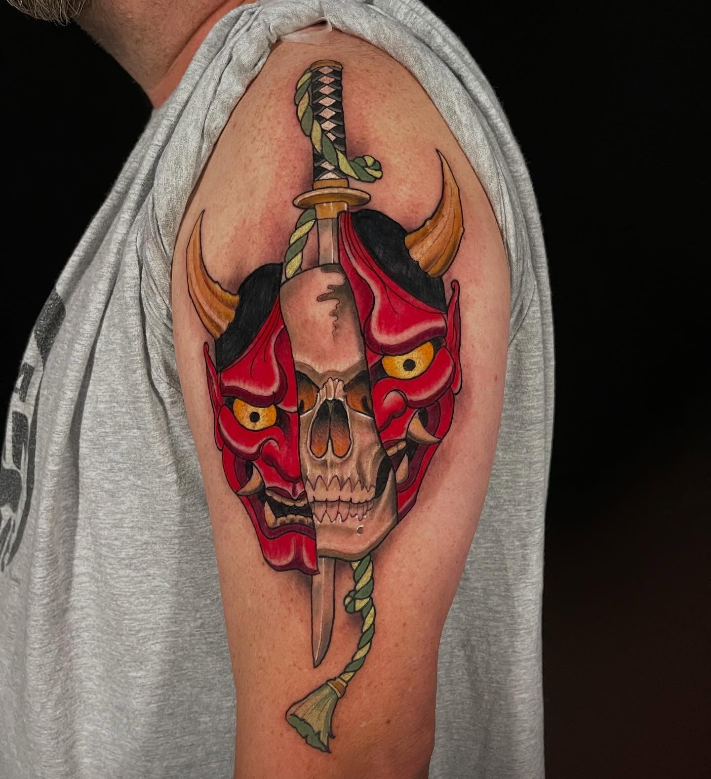 Tattoo by @dazzlefritz β japanese_irezumi, dotwork