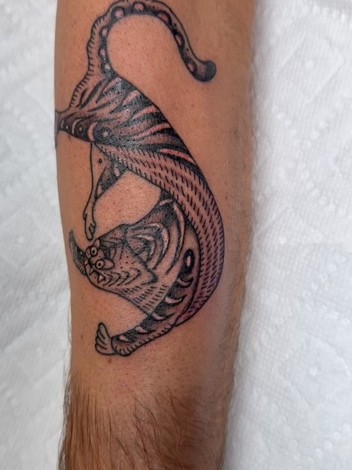 Tattoo by @bigmoon_18 — black_and_grey