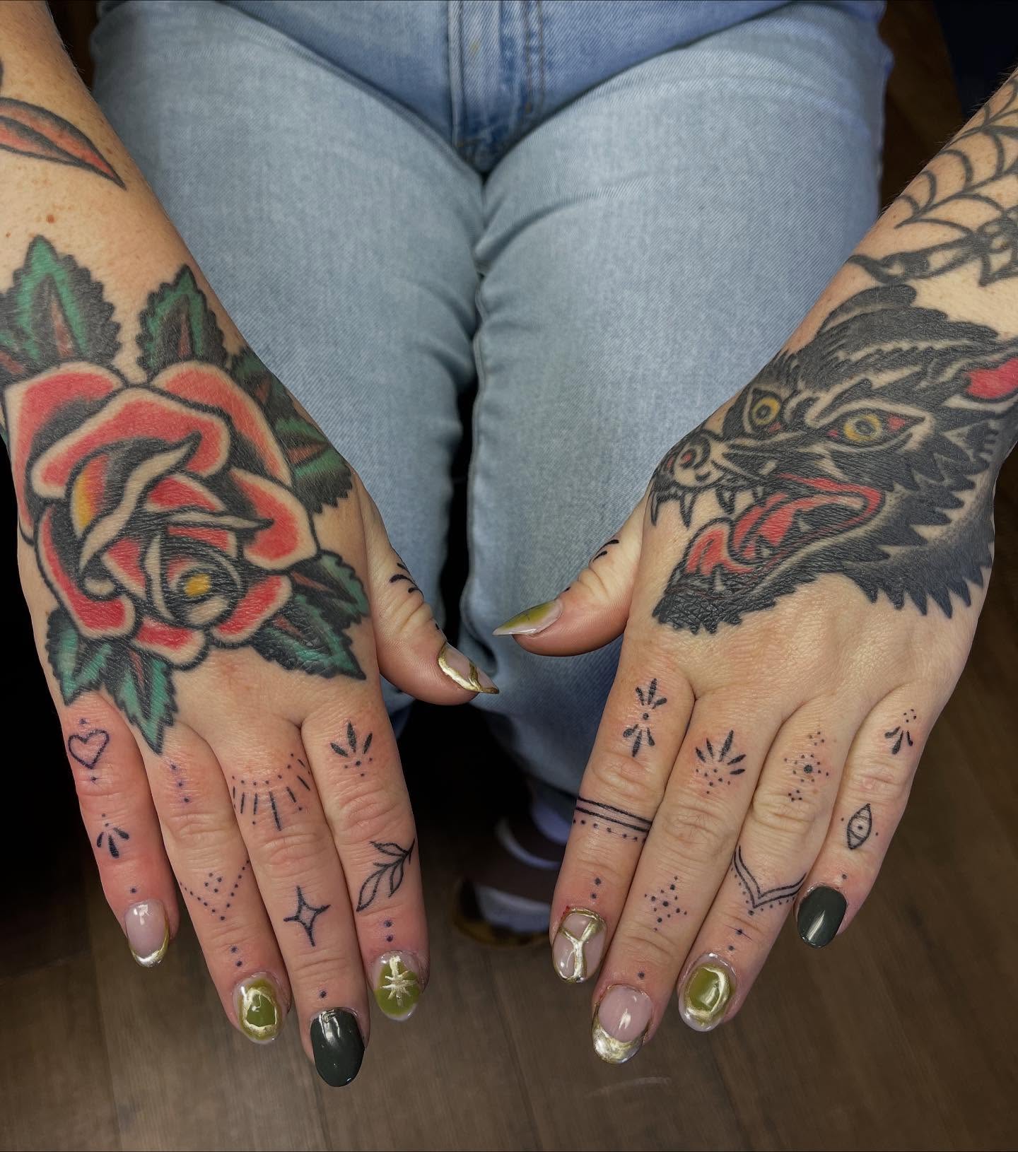 Tattoo by @permanent_pokes_ — american_traditional, dotwork