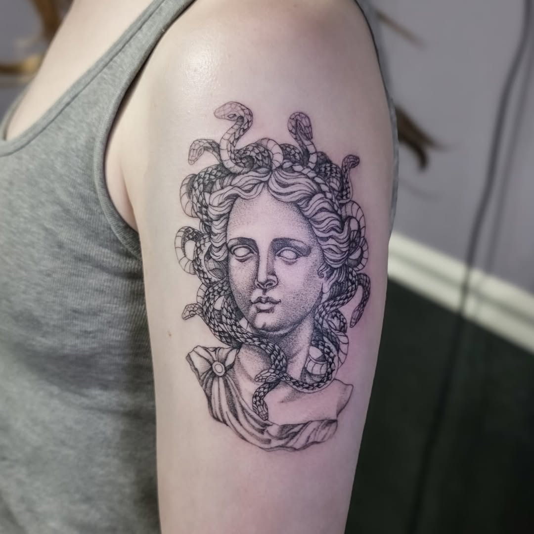 Tattoo by @quiet_rebel_artistry โ black_and_grey, realism