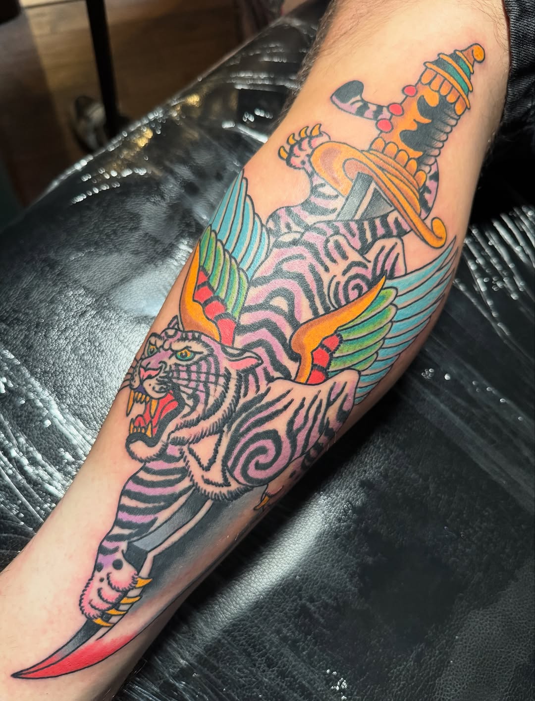 Tattoo by @_wooderson_ — american_traditional, neo_traditional