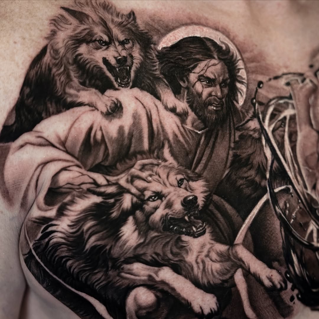 Tattoo by @catcastrotattoos — realism, black_and_grey