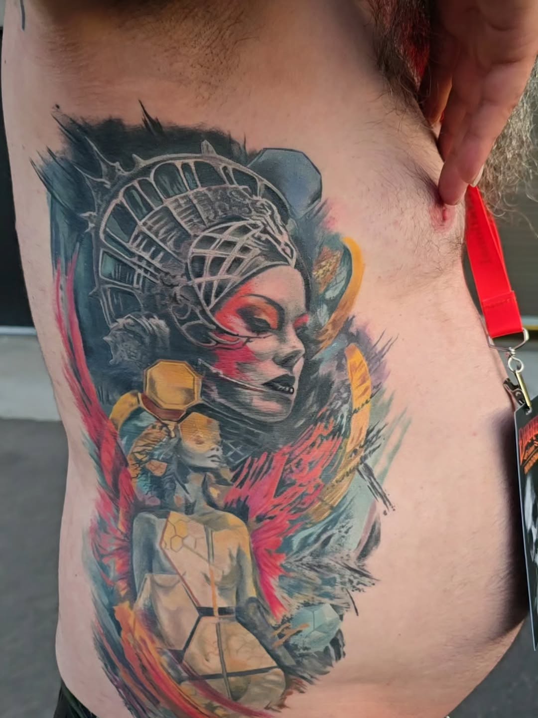 Tattoo by @mac_missa — dark_realism, trash_polka