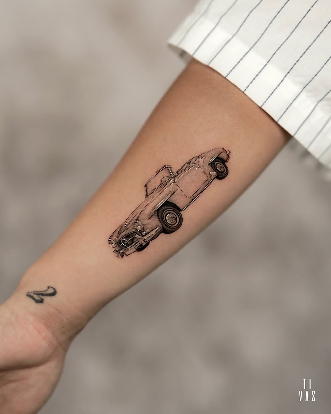 Tattoo by @tivas — realism, black_and_grey