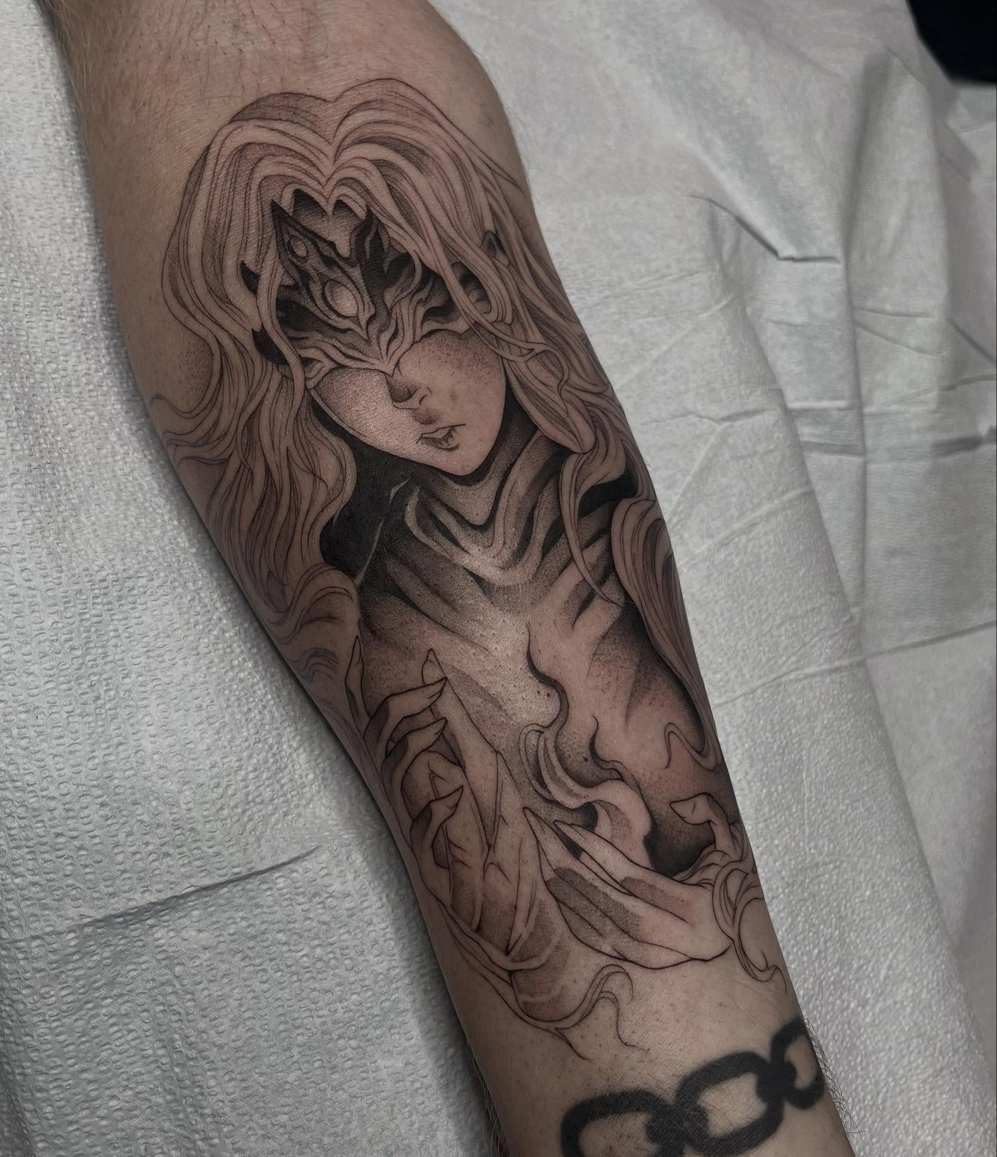 Tattoo by @apriljaytattoo — black_and_grey, realism