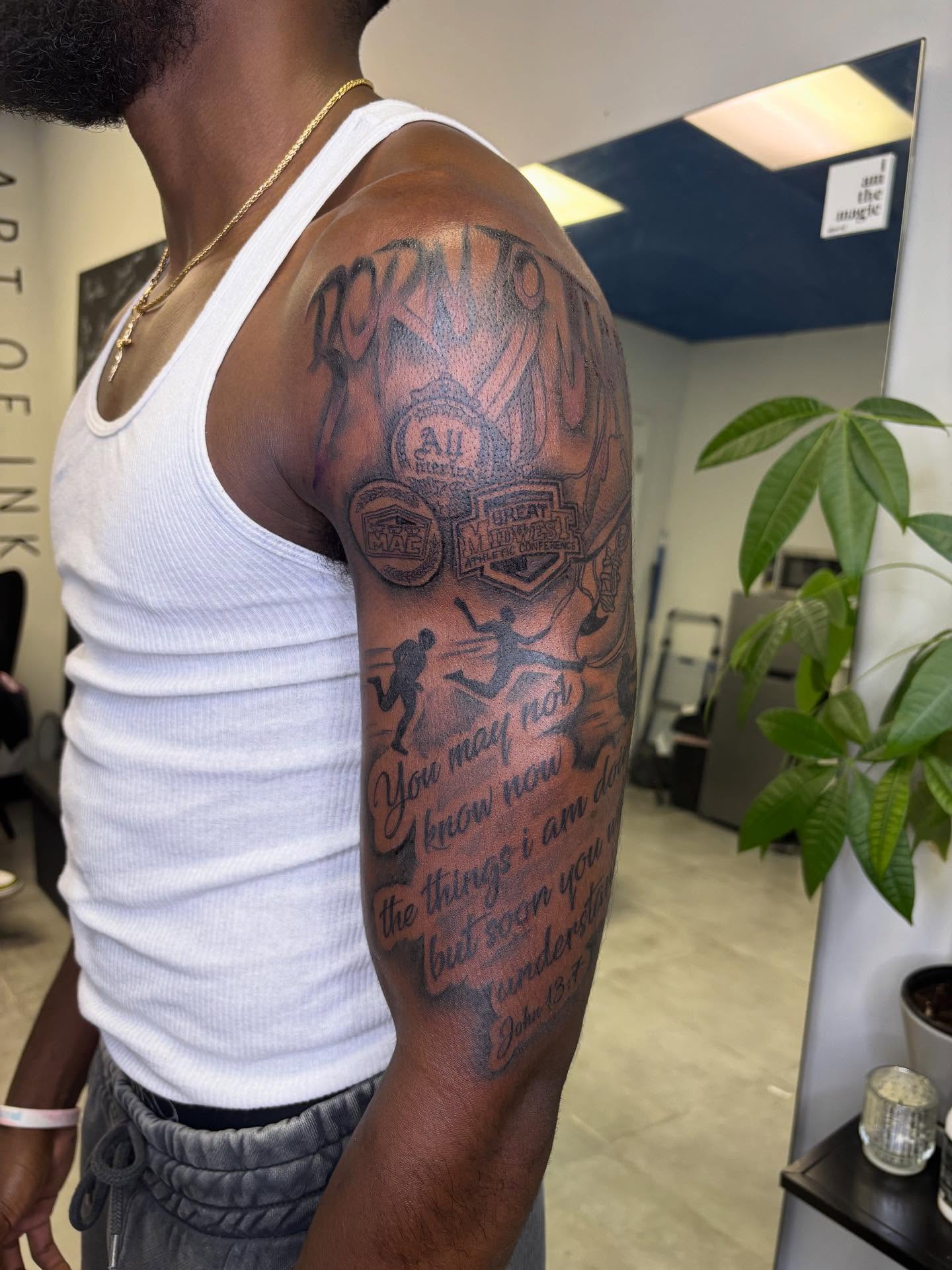 Tattoo by @shyluhv — black_and_grey