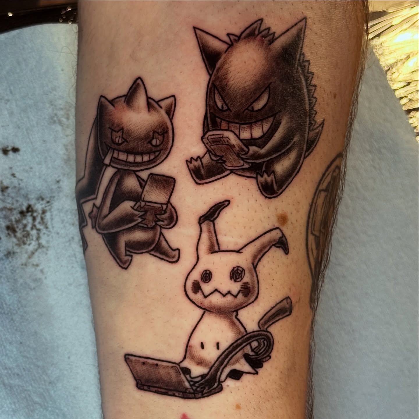 Tattoo by @inkyfruits — black_and_grey