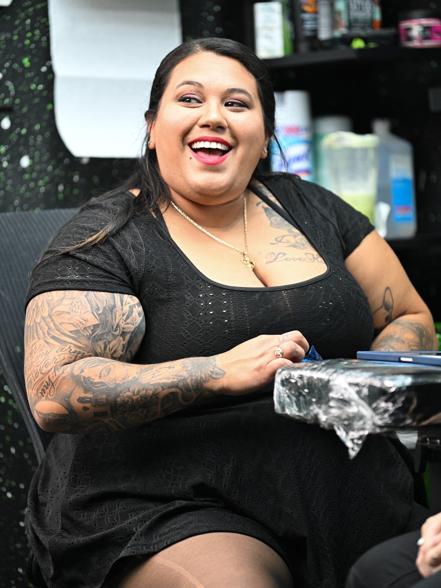 Tattooed arm American traditional tattoo on the upper arm by 302inkgod, Wilmington, Delaware