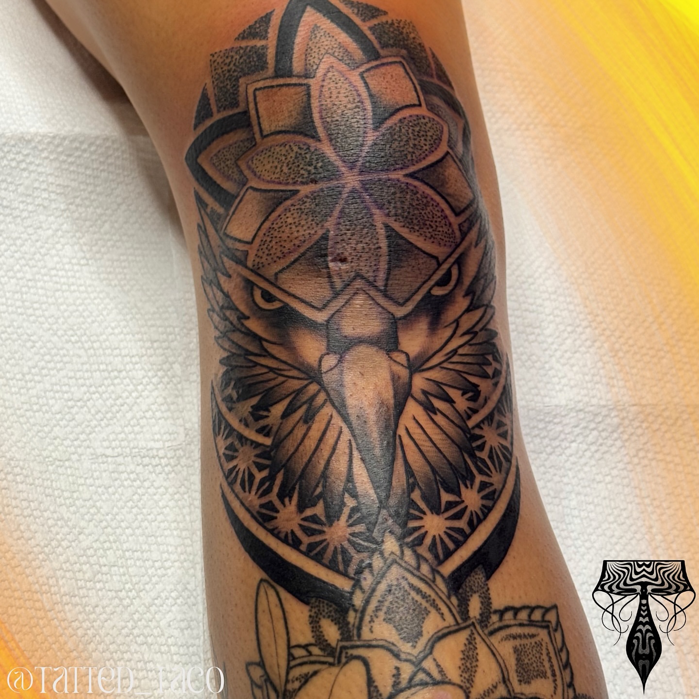 Tattoo by @tatted_taco โ geometric, black_and_grey