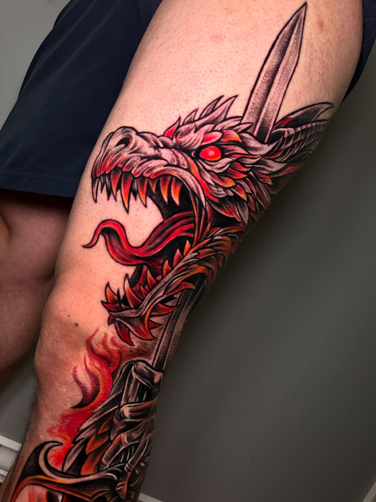 Tattoo by @suicidaink.tattoo โ american_traditional, dark_realism