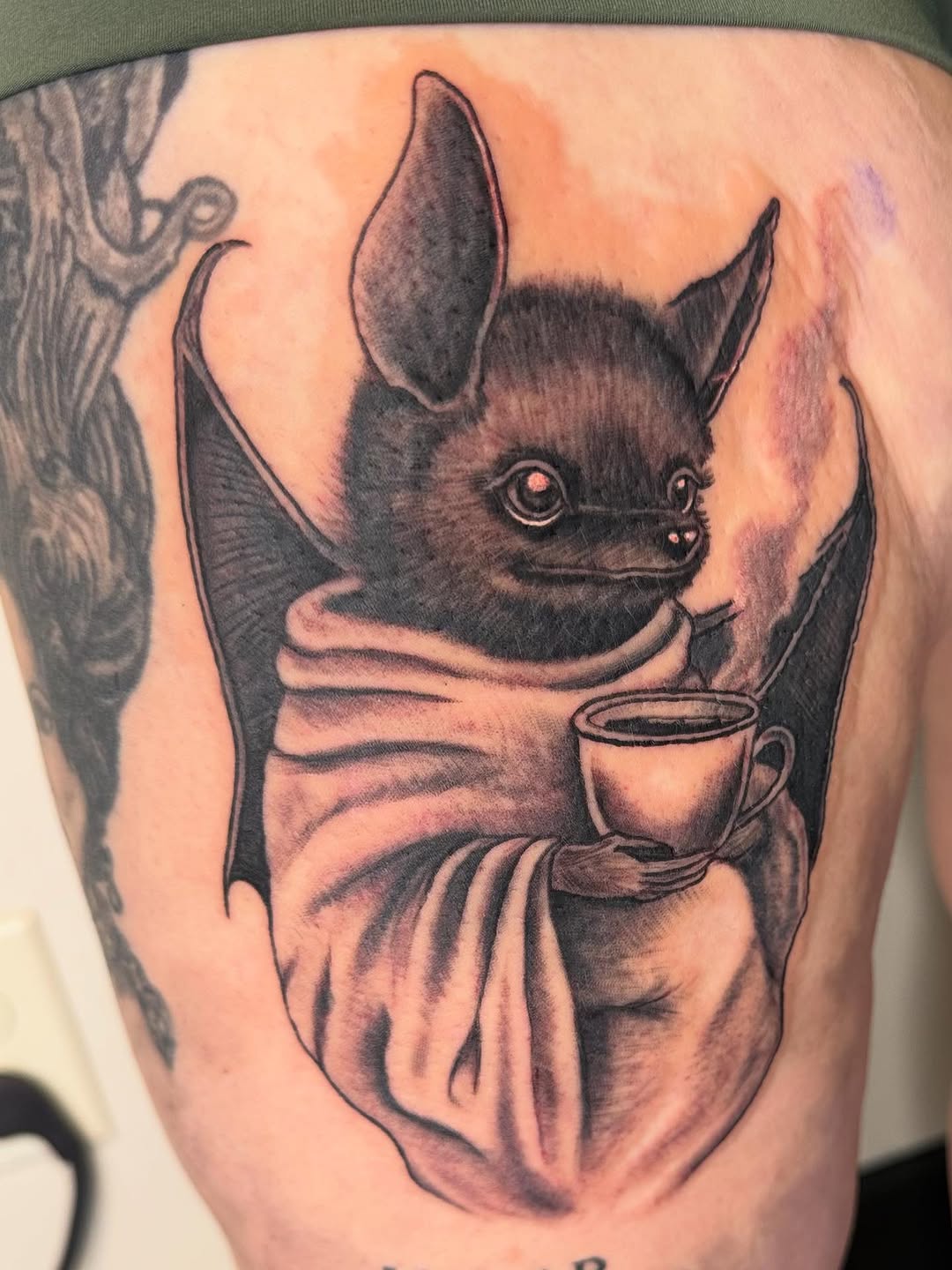 Tattoo by @papamule_ — black_and_grey, realism