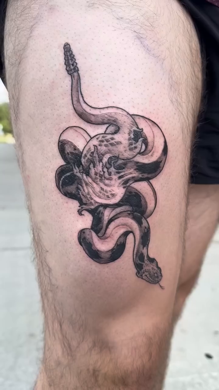 Snake realism tattoo by Hori Shit