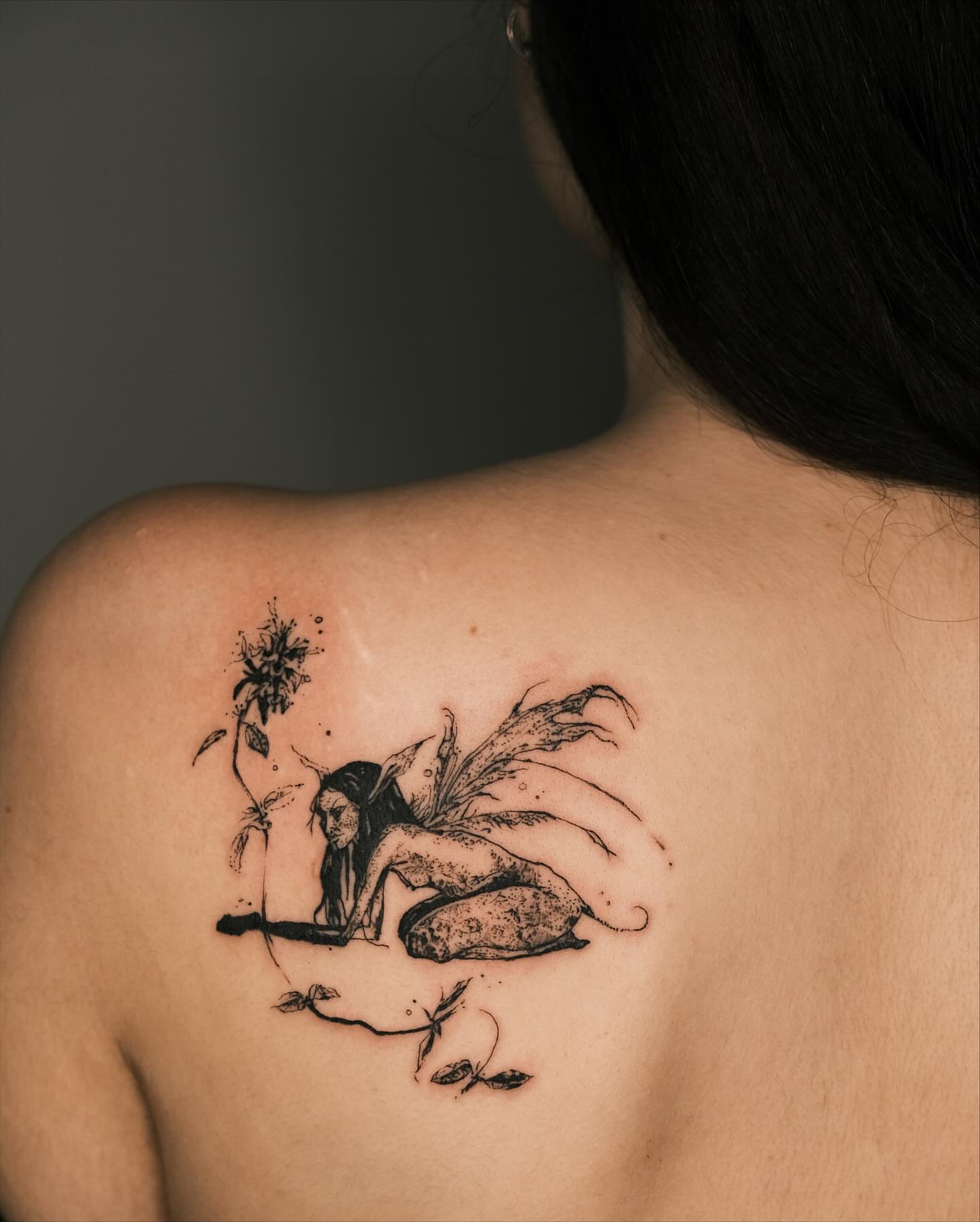Tattoo by @oxurminexo — black_and_grey