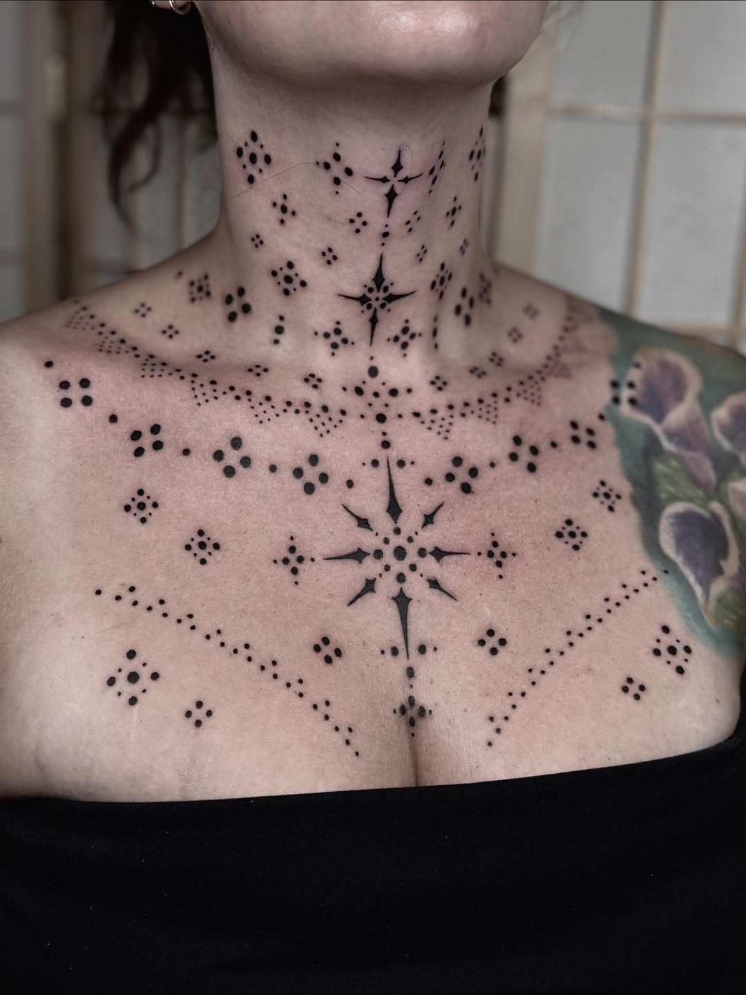 Tattoo by @anniebone_tattoo — dotwork, geometric