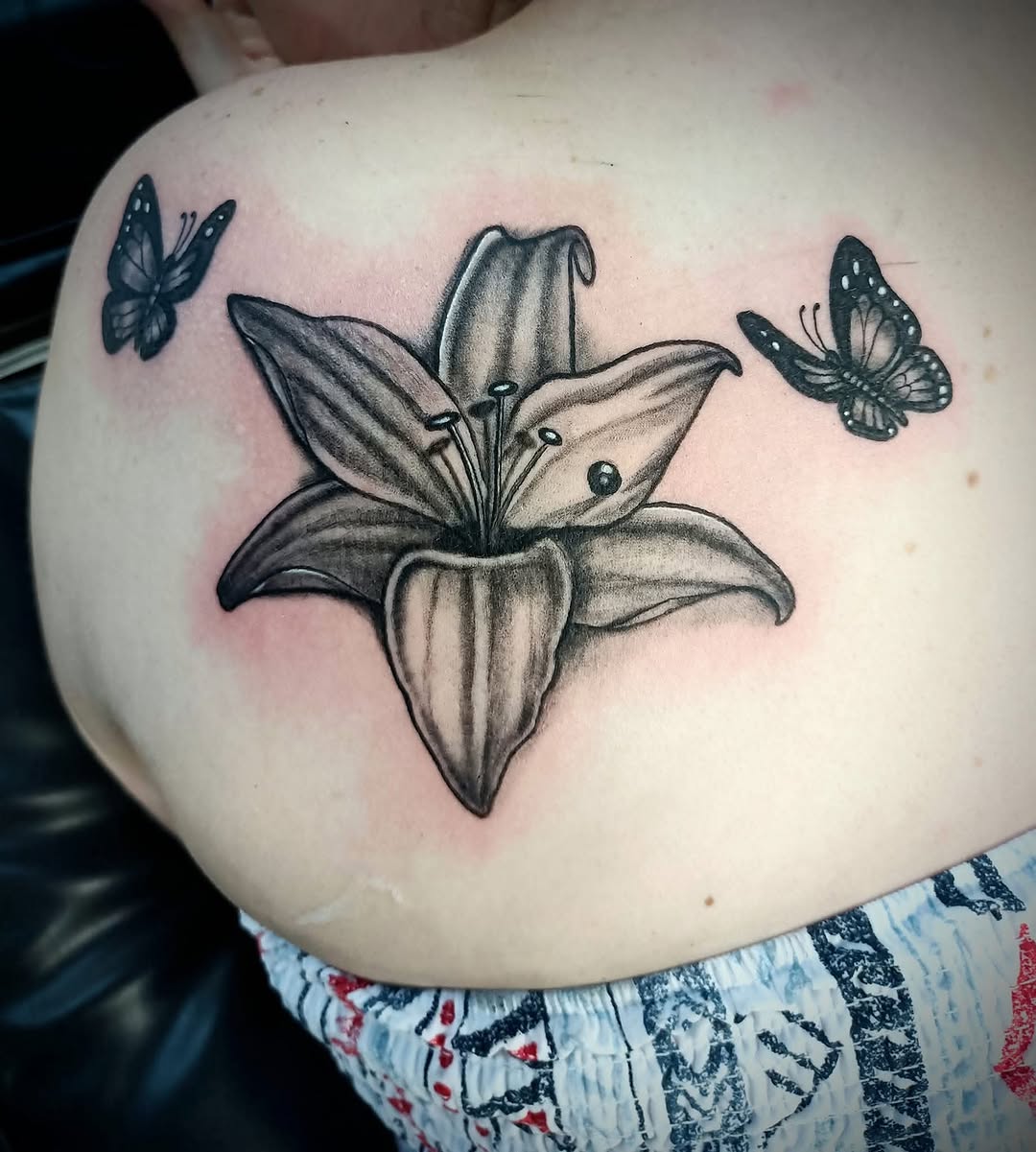 Tattoo by @creepybeazily — black_and_grey, realism